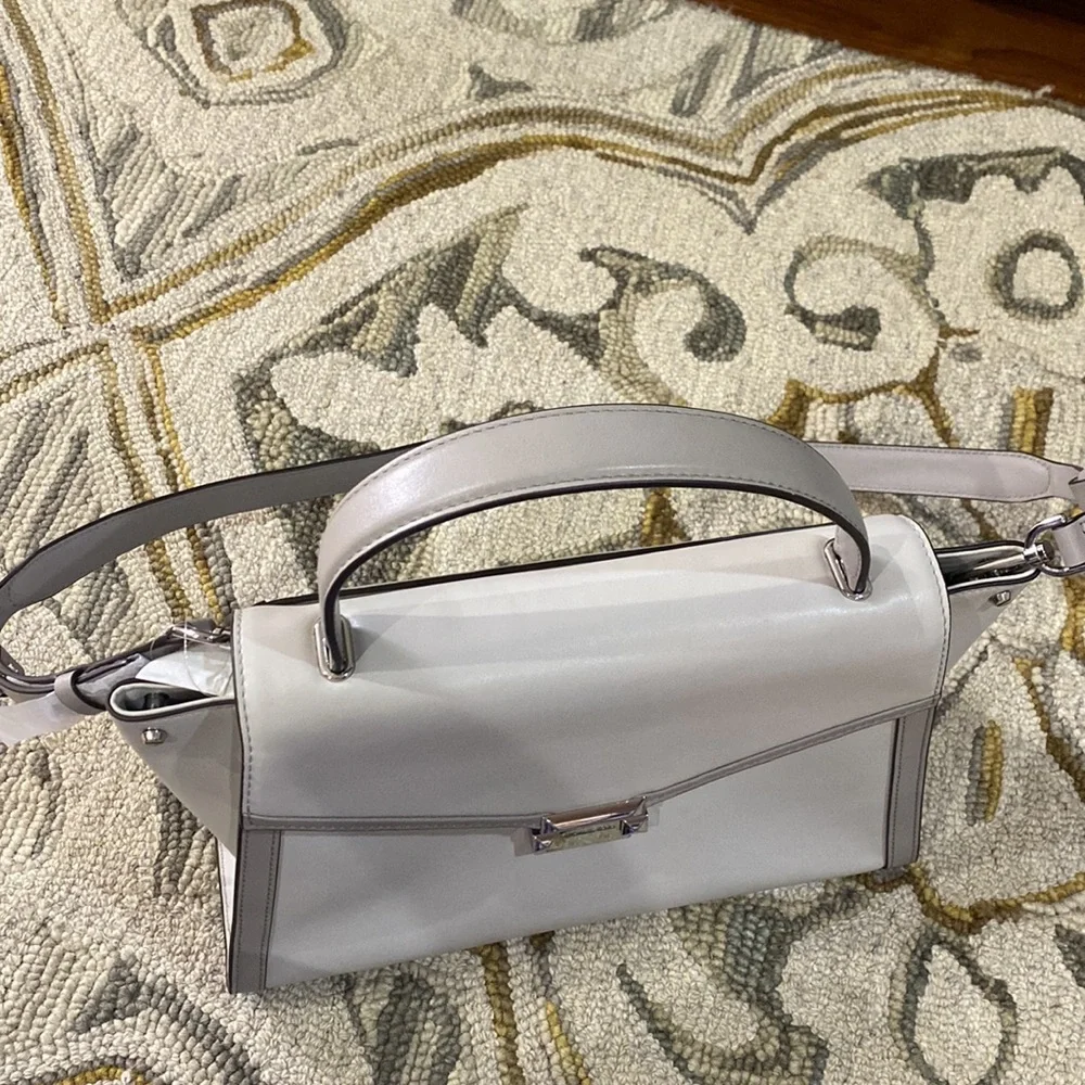 💕 Michael Kors NWT $348 Whitney gray satchel shoulder bag beautiful 💕
